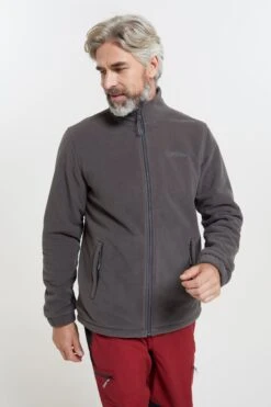 Mountain Warehouse Bernard Mens Windproof Fleece -Mountain Warehouse 021882 dgr bernard windproof fleece mens ecom gbg aw22 01