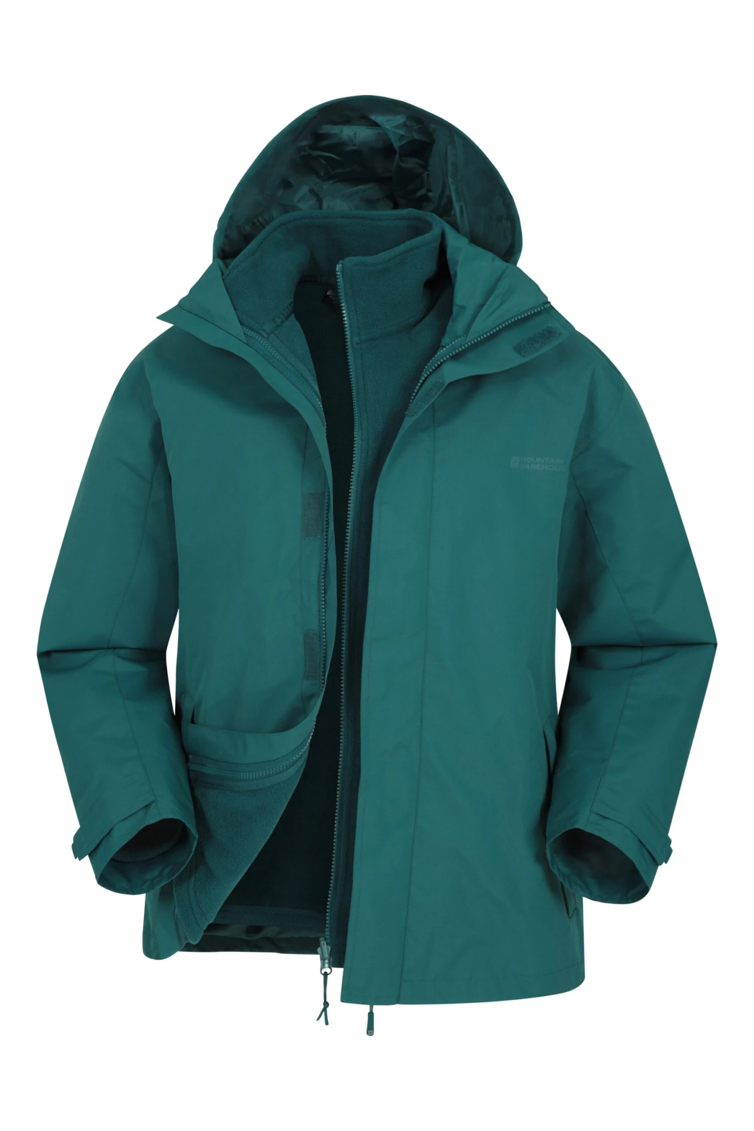 Fell Mens 3 in 1 Water Resistant Jacket Mountain Warehouse Fell Mens 3 In 1 Water Resistant Jacket -Mountain Warehouse 022321 grn fell 3 in 1 jacket men aw20 1 scaled