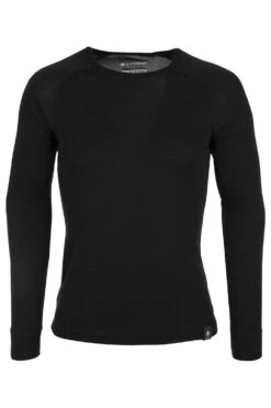 Mountain Warehouse Merino Mens Long Sleeved Round Neck Top -Mountain Warehouse 023200 blx merino round neck ls mens top aw14 1