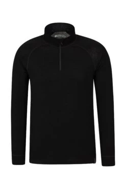 Mountain Warehouse Merino Mens Long Sleeved Zip Neck Top