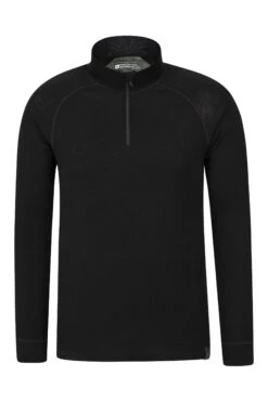 Mountain Warehouse Merino Mens Long Sleeved Zip Neck Top 7 Mountain Warehouse Merino Mens Long Sleeved Zip Neck Top -Mountain Warehouse 023213 blx merino ls zip neck top men aw17 01