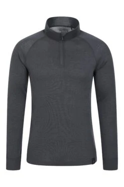 Mountain Warehouse Merino Mens Long Sleeved Zip Neck Top 9 Mountain Warehouse Merino Mens Long Sleeved Zip Neck Top -Mountain Warehouse 023213 dgr merino ls zip neck baselayer top men aw21 01