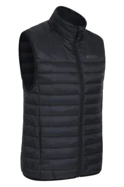 Mountain Warehouse Mens Featherweight Down Padded Gilet -Mountain Warehouse 025769 bla featherweight down gilet men ss21 02