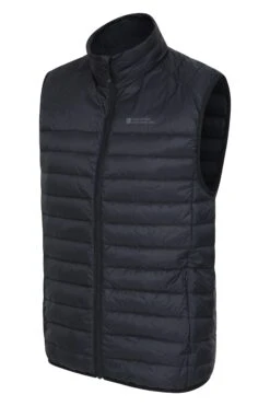 Mountain Warehouse Mens Featherweight Down Padded Gilet -Mountain Warehouse 025769 bla featherweight down gilet men ss21 04