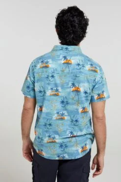 Mountain Warehouse Hawaiian Short Sleeve Mens Shirt -Mountain Warehouse 026054 bbl hawaiian ss shirt mens ecom gbg ss23 03