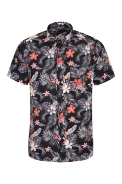 Mountain Warehouse Hawaiian Short Sleeve Mens Shirt -Mountain Warehouse 026054 nav hawaiian ss shirt men ss19 01