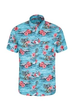 Mountain Warehouse Hawaiian Short Sleeve Mens Shirt -Mountain Warehouse 026054 tea hawaiian ss shirt men ss19 01