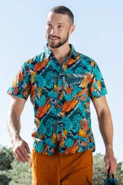 Mountain Warehouse Hawaiian Short Sleeve Mens Shirt -Mountain Warehouse 026054 tur hawaiian ss shirt mens ecom lifestyle ss21 1