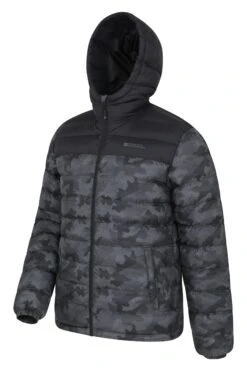 Mountain Warehouse Seasons Mens Printed Padded Jacket -Mountain Warehouse 026166 bla seasons camouflage padded jacket men aw20 4