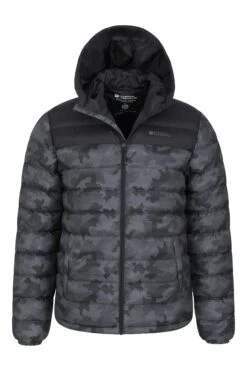 Mountain Warehouse Seasons Mens Printed Padded Jacket -Mountain Warehouse 026166 bla seasons camouflage padded jacket men aw20 5