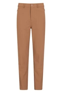 Mountain Warehouse Mountain Mens Stretch Trousers -Mountain Warehouse 030379 tan mountain stretch trouser regular men aw22 01