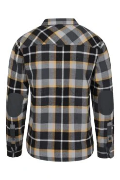 Mountain Warehouse Lumberjack Flannel Long Sleeve Mens Shirt -Mountain Warehouse 031405 bla lumberjack flannel ls shirt men aw20 5