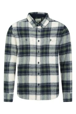 Mountain Warehouse Lumberjack Flannel Long Sleeve Mens Shirt -Mountain Warehouse 031405 cre lumberjack flannel ls shirt men aw21 01