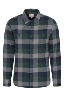 Mountain Warehouse Lumberjack Flannel Long Sleeve Mens Shirt -Mountain Warehouse 031405 dgn lumberjack flannel ls shirt men aw20 1