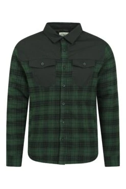 Mountain Warehouse Flannel Padded Mens Shacket 4 Mountain Warehouse Flannel Padded Mens Shacket -Mountain Warehouse 031406 bla flannel padded shacket men aw21 01