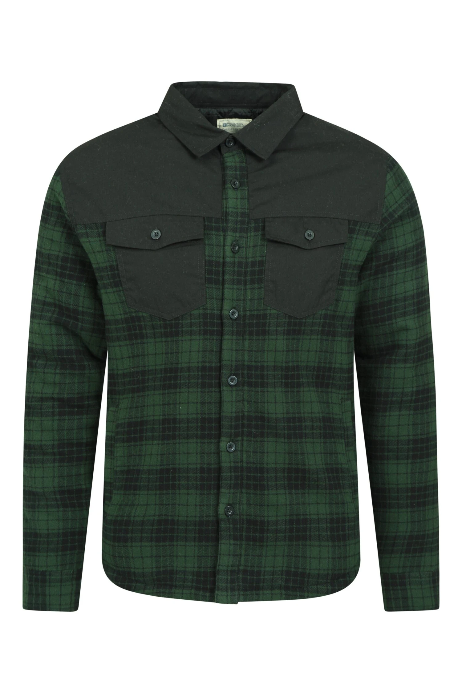 Flannel Padded Mens Shacket Mountain Warehouse Flannel Padded Mens Shacket -Mountain Warehouse 031406 bla flannel padded shacket men aw21 01 scaled
