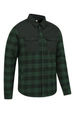 Mountain Warehouse Flannel Padded Mens Shacket 5 Mountain Warehouse Flannel Padded Mens Shacket -Mountain Warehouse 031406 bla flannel padded shacket men aw21 02