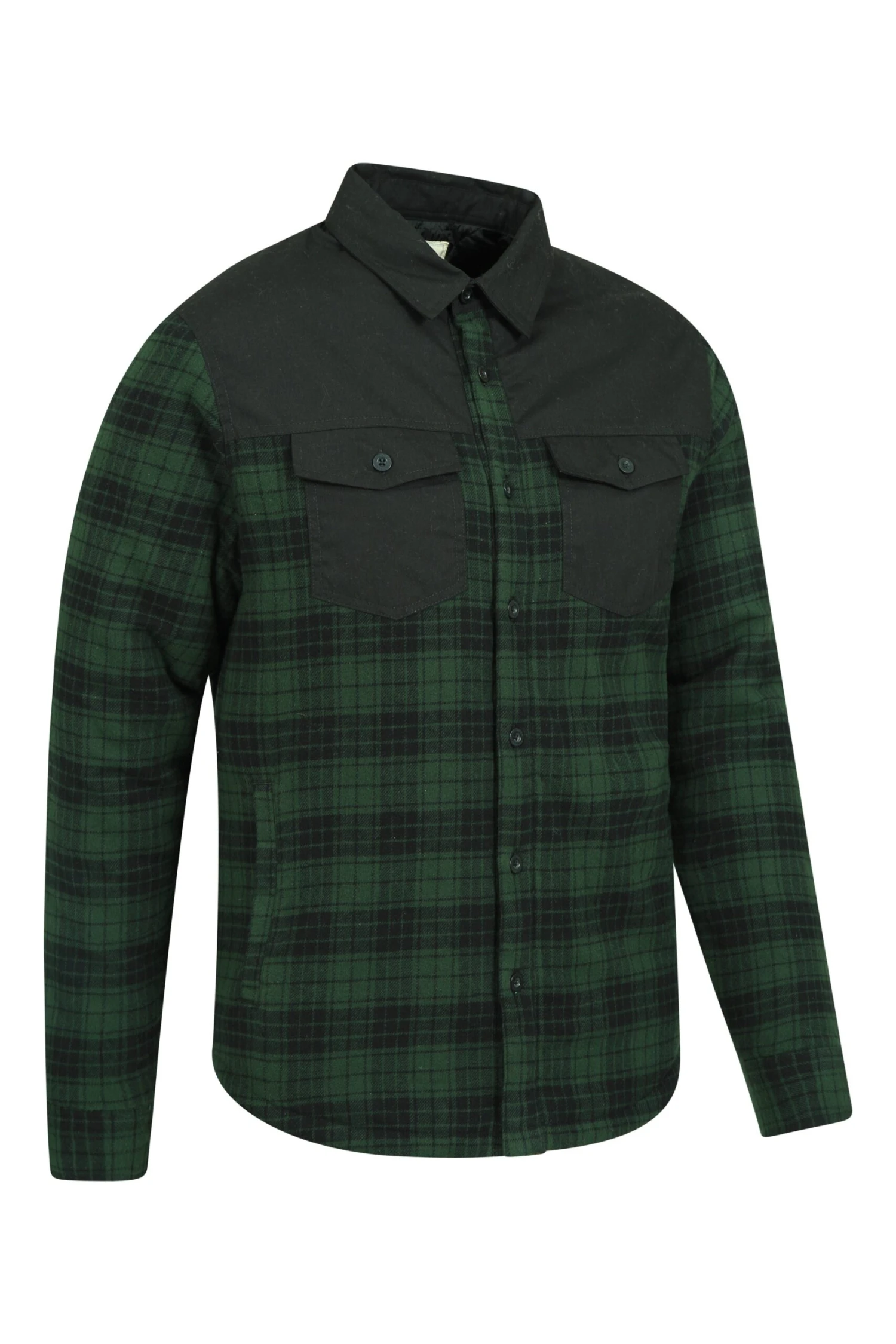 Flannel Padded Mens Shacket Mountain Warehouse Flannel Padded Mens Shacket -Mountain Warehouse 031406 bla flannel padded shacket men aw21 02 scaled