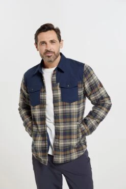 Mountain Warehouse Flannel Padded Mens Shacket 12 Mountain Warehouse Flannel Padded Mens Shacket -Mountain Warehouse 031406 kha flannel padded shacket mens ecom gbg aw22 01