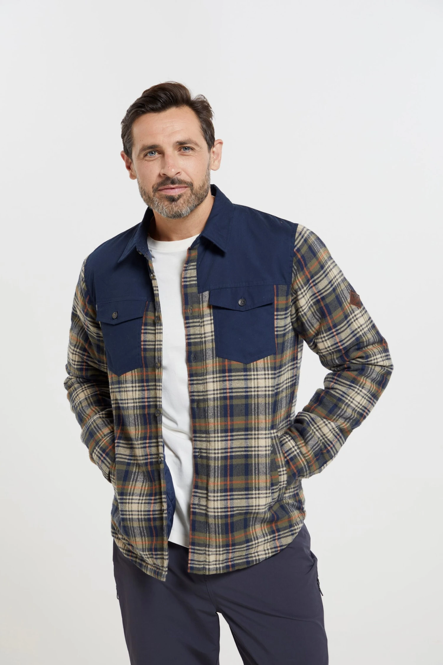 Flannel Padded Mens Shacket Mountain Warehouse Flannel Padded Mens Shacket -Mountain Warehouse 031406 kha flannel padded shacket mens ecom gbg aw22 01 scaled