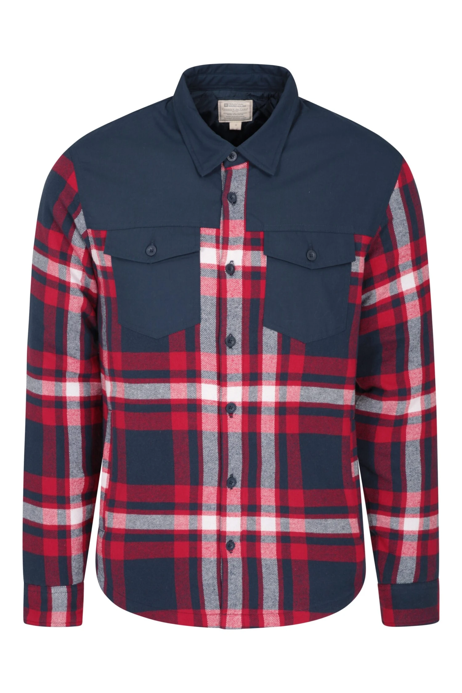 Flannel Padded Mens Shacket Mountain Warehouse Flannel Padded Mens Shacket -Mountain Warehouse 031406 red flannel padded shacket men aw20 1 scaled
