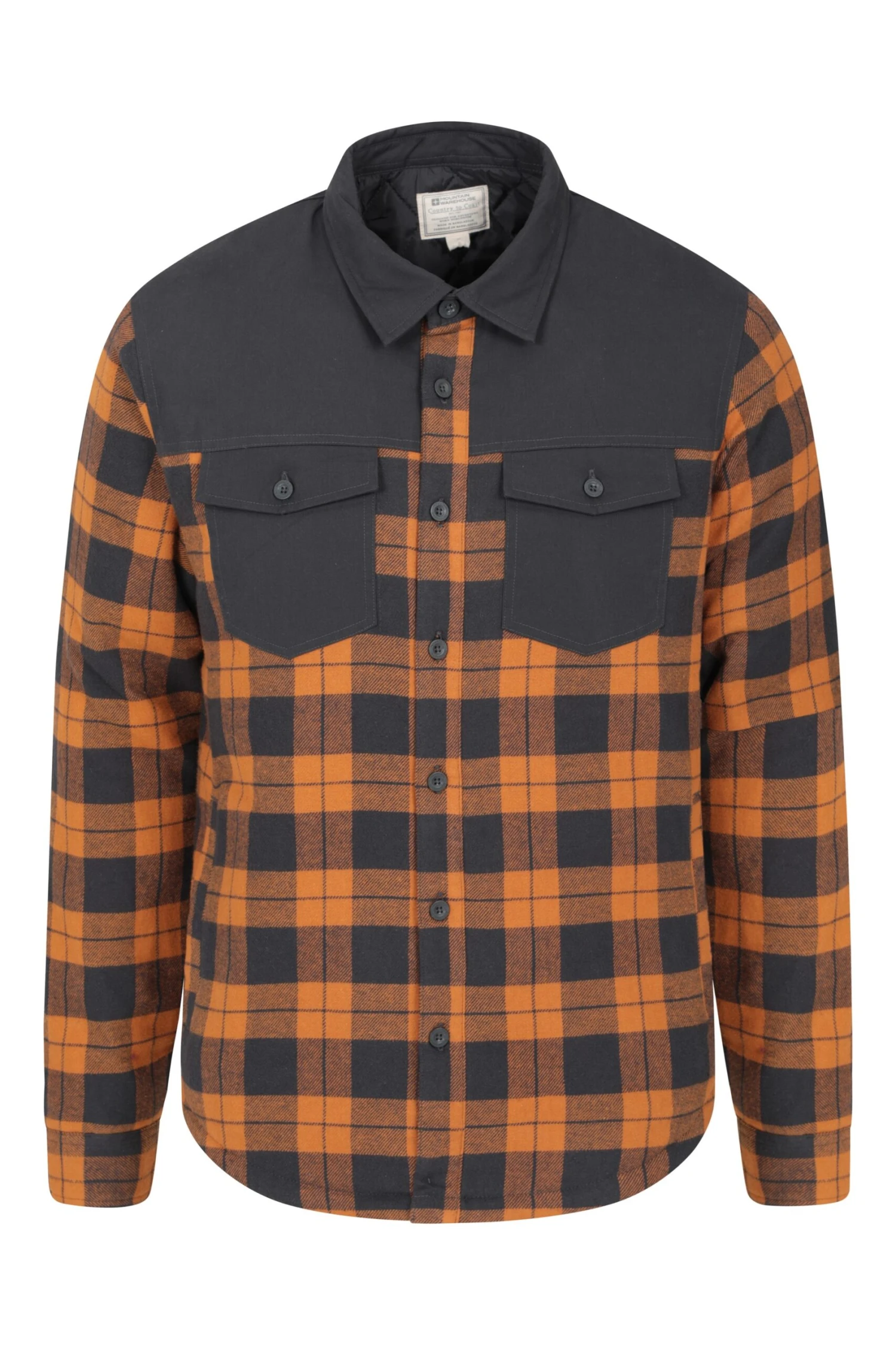 Flannel Padded Mens Shacket Mountain Warehouse Flannel Padded Mens Shacket -Mountain Warehouse 031406 yel flannel padded shacket men aw20 1 scaled