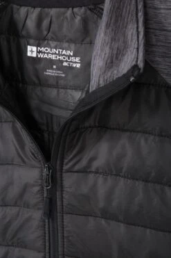 Mountain Warehouse Eclipse Padded Mens Full-Zip Midlayer -Mountain Warehouse 034717 bla eclipse padded full zip men ss20 06