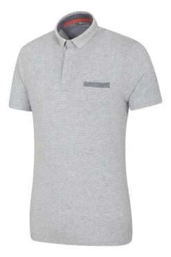 Mountain Warehouse Geo Print Slim Fit Mens Polo -Mountain Warehouse 034826 gre geo print polo men ss20 03