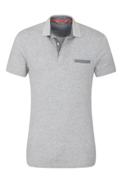 Mountain Warehouse Geo Print Slim Fit Mens Polo -Mountain Warehouse 034826 gre geo print polo men ss20 04