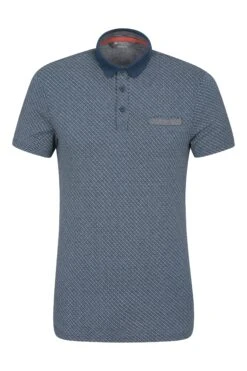 Mountain Warehouse Geo Print Slim Fit Mens Polo -Mountain Warehouse 034826 nav geo print polo men ss20 01