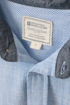 Mountain Warehouse Coconut Textured Mens Long Sleeved Shirt -Mountain Warehouse 034834 bbl coconut pocket texture ls shirt men ss22 05