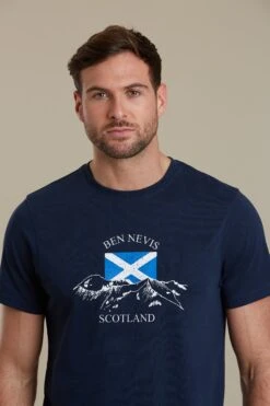 Mountain Warehouse Scottish Highlands Mens T-Shirt -Mountain Warehouse 035086 nav scottish highlands tee men ctcecom ss20 1