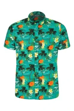 Mountain Warehouse Hawaiian Mens Printed Shirt -Mountain Warehouse 035566 dte hawaiian ss slim fit shirt men ss20 01