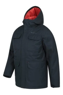 Mountain Warehouse Apex Mens Padded Parka Jacket -Mountain Warehouse 036745 nav apex parka padded jacket men aw20 4