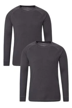 Mountain Warehouse Talus Mens Baselayer Top 2-Pack -Mountain Warehouse 037481 dgr talus baselayer multipack men aw21 01