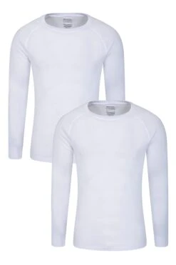 Mountain Warehouse Talus Mens Baselayer Top 2-Pack -Mountain Warehouse 037481 whi talus baselayer multipack men aw21 01