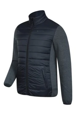 Mountain Warehouse Intrepid Hybrid Mens Padded Jacket -Mountain Warehouse 038377 gre intrepid hybrid padded jacket men ss21 4