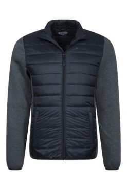 Mountain Warehouse Intrepid Hybrid Mens Padded Jacket -Mountain Warehouse 038377 gre intrepid hybrid padded jacket men ss21 5