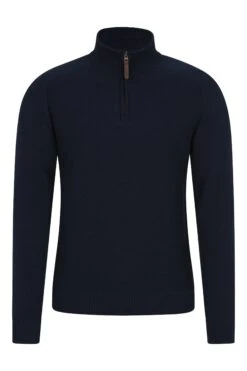Mountain Warehouse Hadrian Mens Knit Jumper 9 Mountain Warehouse Hadrian Mens Knit Jumper -Mountain Warehouse 038484 nav hadrian quarter zip lightweight knit men aw20 1