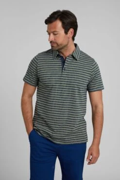 Mountain Warehouse Breton Mens Stripe Polo Shirt