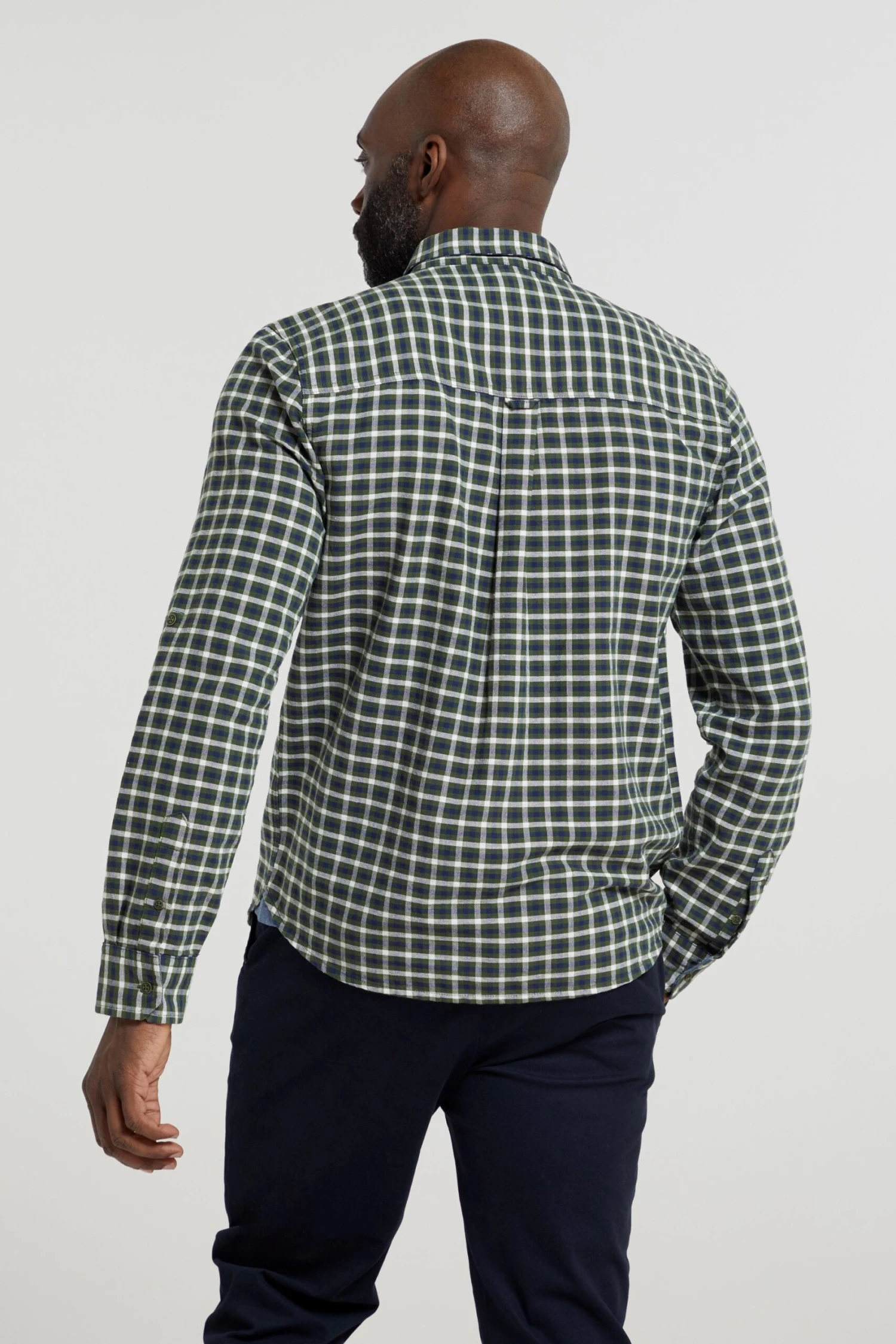 Mountain Warehouse Driftwood Check Mens Organic Shirt -Mountain Warehouse 038493 kha driftwood check organic ls shirt mens ecom gbg ss23 02 scaled