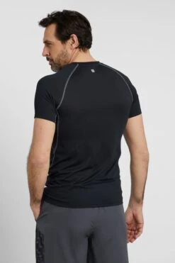 Mountain Warehouse Alp Mens Lightweight Base Layer Top -Mountain Warehouse 038515 bla alp lightweight tee ecom gbg men ss21 02