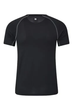 Mountain Warehouse Alp Mens Lightweight Base Layer Top -Mountain Warehouse 038515 bla alp lightweight tee men ss21 4