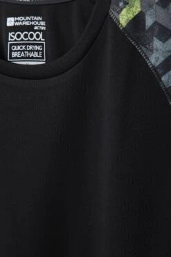 Mountain Warehouse Endurance Mens IsoCool T-shirt -Mountain Warehouse 038517 bla endurance printed sleeves ss tee men ss21 06