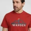 Mountain Warehouse Wander Organic Cotton Mens T-Shirt -Mountain Warehouse 038524 bur wander organic ss tee ecom gbg men ss21 01