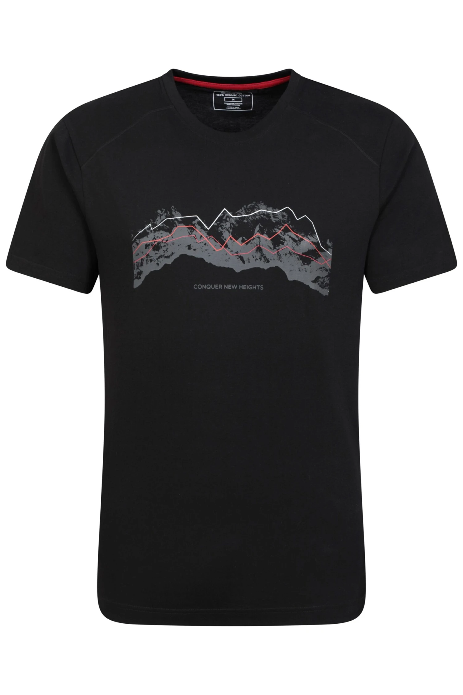 Mountain Warehouse Tech Mountains Mens Organic T-shirt -Mountain Warehouse 038545 bla tech mountains organic ss t shirt men ss23 01 scaled