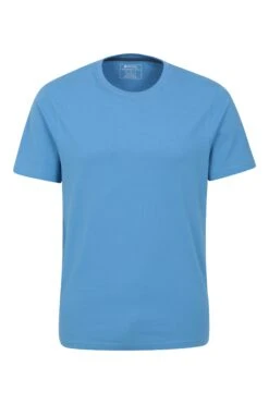 Mountain Warehouse Eden Mens Organic Plain T-Shirt -Mountain Warehouse 038552 blu eden organic ss tee men aw21 01