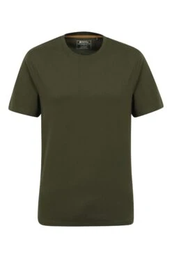 Mountain Warehouse Eden Mens Organic Plain T-Shirt -Mountain Warehouse 038552 dgn eden organic ss tee men aw21 01