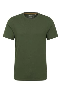 Mountain Warehouse Eden Mens Organic Plain T-Shirt -Mountain Warehouse 038552 kha eden organic ss tee men aw21 01