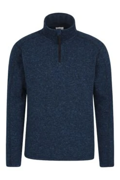 Mountain Warehouse Idris Mens Half-Zip Fleece 12 Mountain Warehouse Idris Mens Half-Zip Fleece -Mountain Warehouse 038559 nav idris flatlock half zip fleece men ss21 01